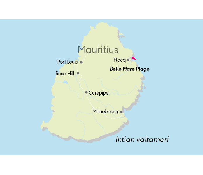 mauritiuksen kartta Golfmatkat Mauritius, Mauritius Tjäreborgilta mauritiuksen kartta